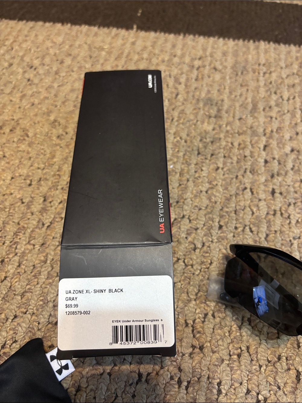 Under Armour Black Wrap Sunglasses - Picture 6 of 6